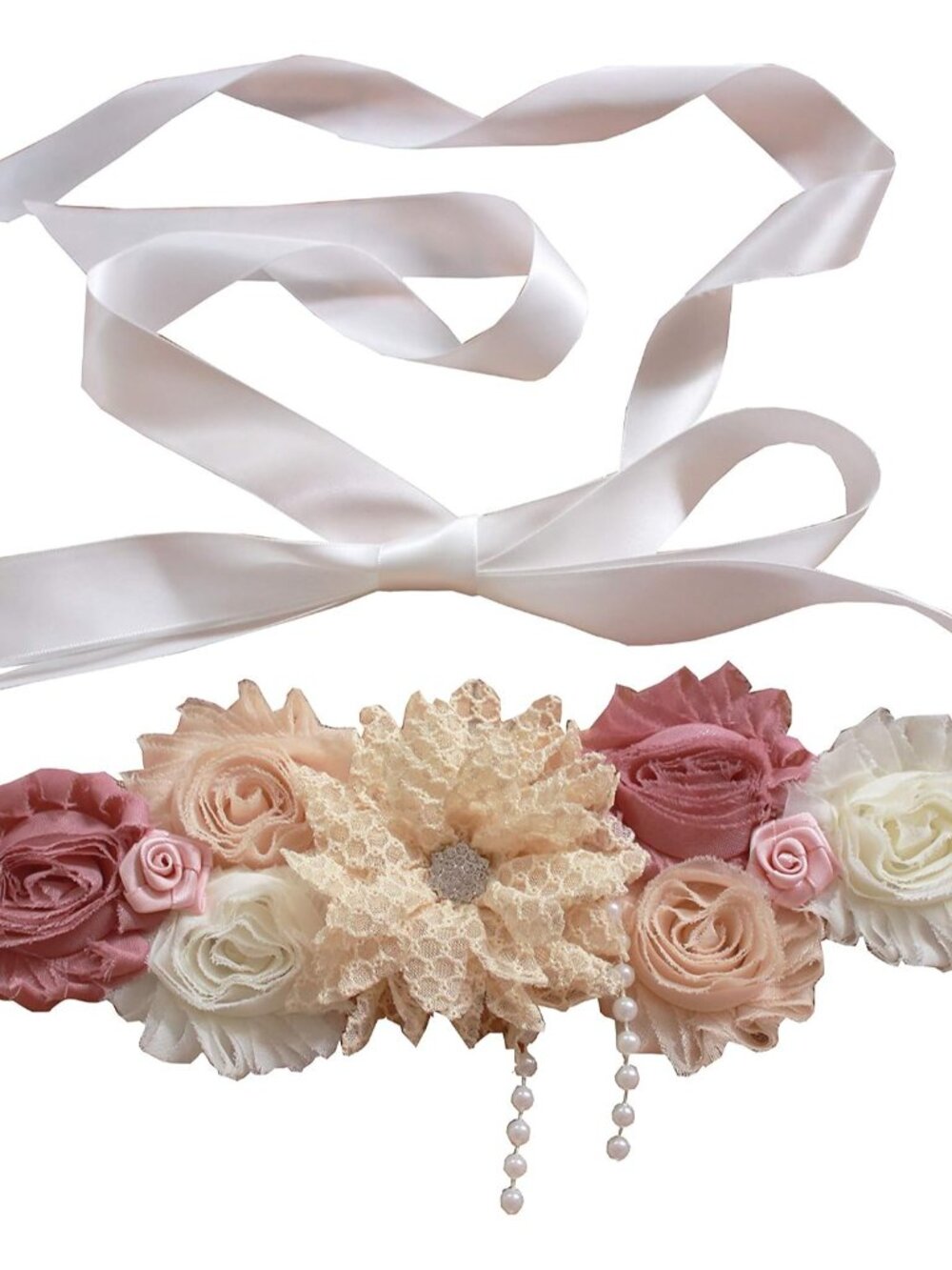 Vintage maternity sash for baby shower pregnancy flowers sashes